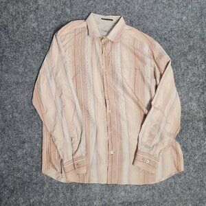 Tommy Bahama Silk Hawaiian Shirt Men XL Multicolor Long Sleeve Button Down Lined